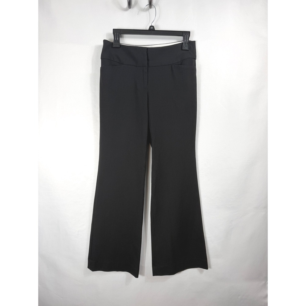 Vintage Vivienne Tam Dress Pants Women's 2P Black Flare Leg Trousers Poly Blend